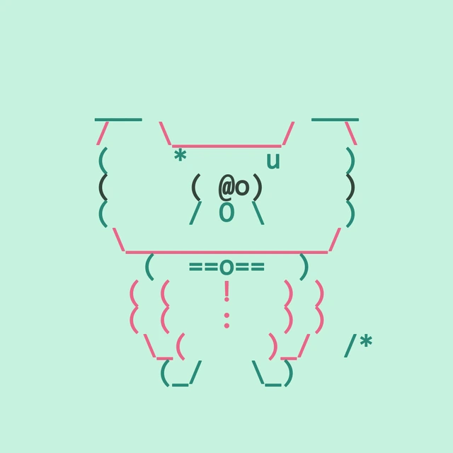 A colorful rare ASCII Dog from the Genesis collection